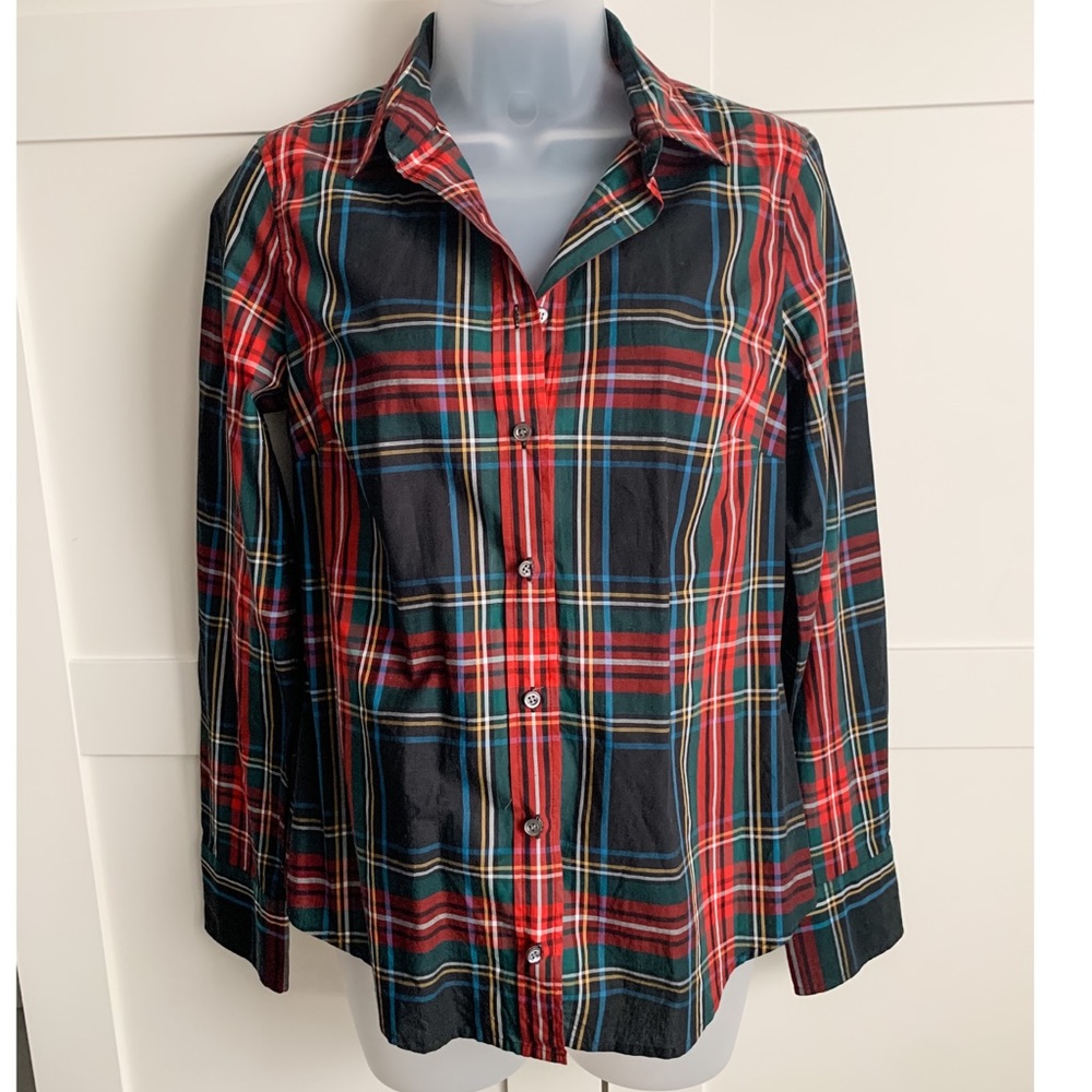 J Crew Perfect Shirt in Stewart Plaid